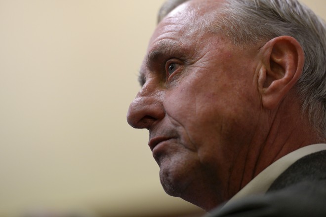 Johan Cruyff morreu aos 68 anos, vítima de câncer no pulmão. | JOSEP LAGO/AFP