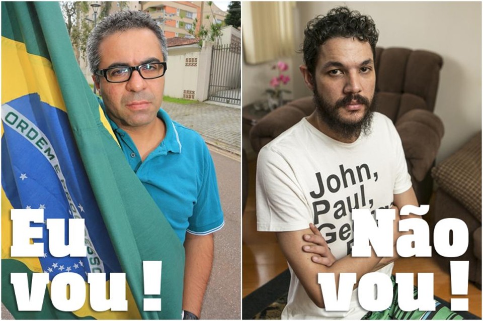 Alvaro Divardin vai à manifestação. Já Rafael Monteiro vai ficar em casa no próximo domingo (13). | Fotos: Ivonaldo Alexandre e Marcelo Andrade/Gazeta do Povo