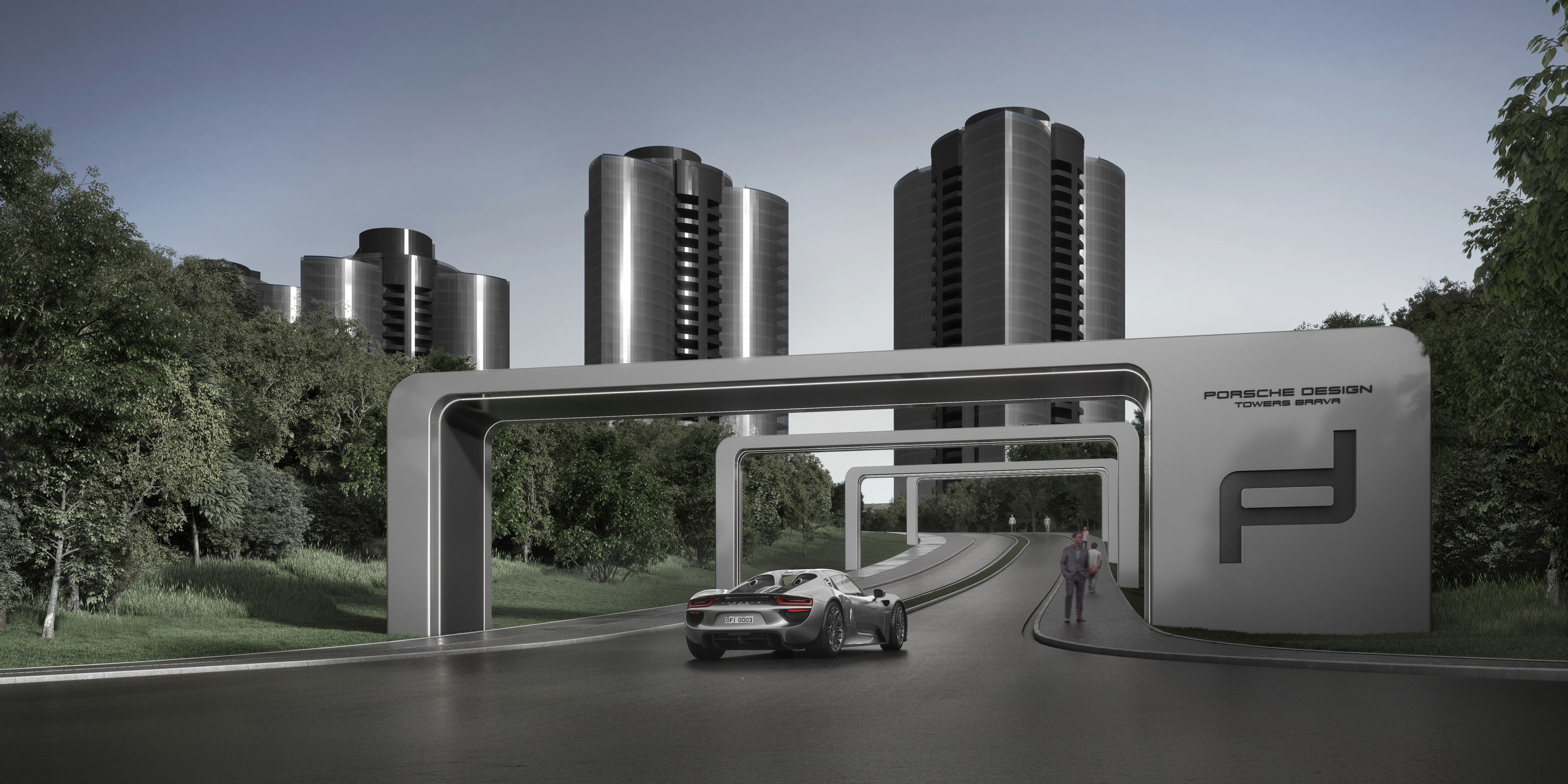 Em linhas arredondadas, projeto com design da Porsche vai mudar a paisagem na Praia Brava de Balneário Camboriú. no litoral catarinense. | Divulgação