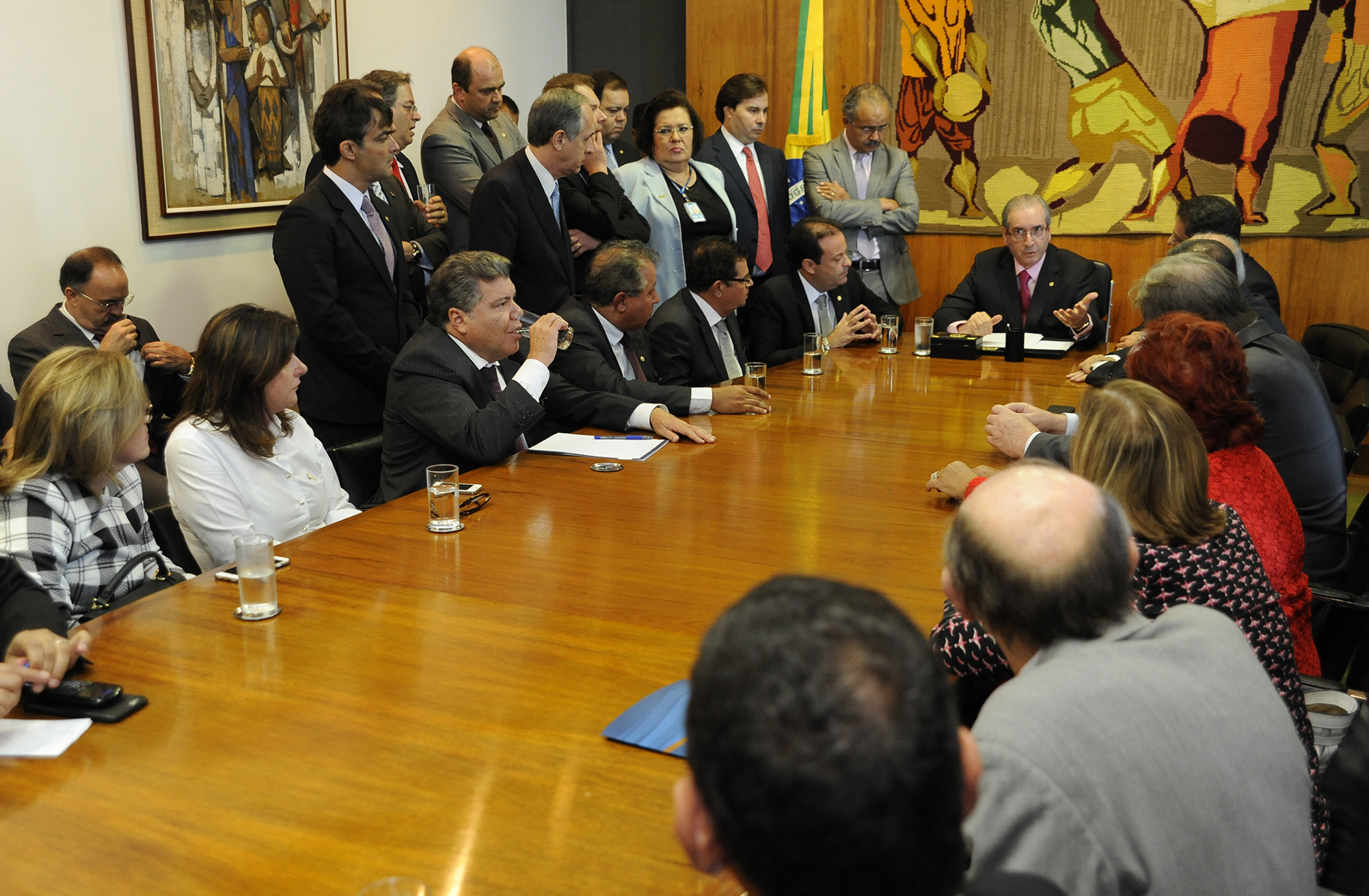 Eduardo Cunha recebeu parlamentares e presidentes dos Tribunais de Justiça do Brasil na terça (1º) | Alex Ferreira / Câmara dos Deputados