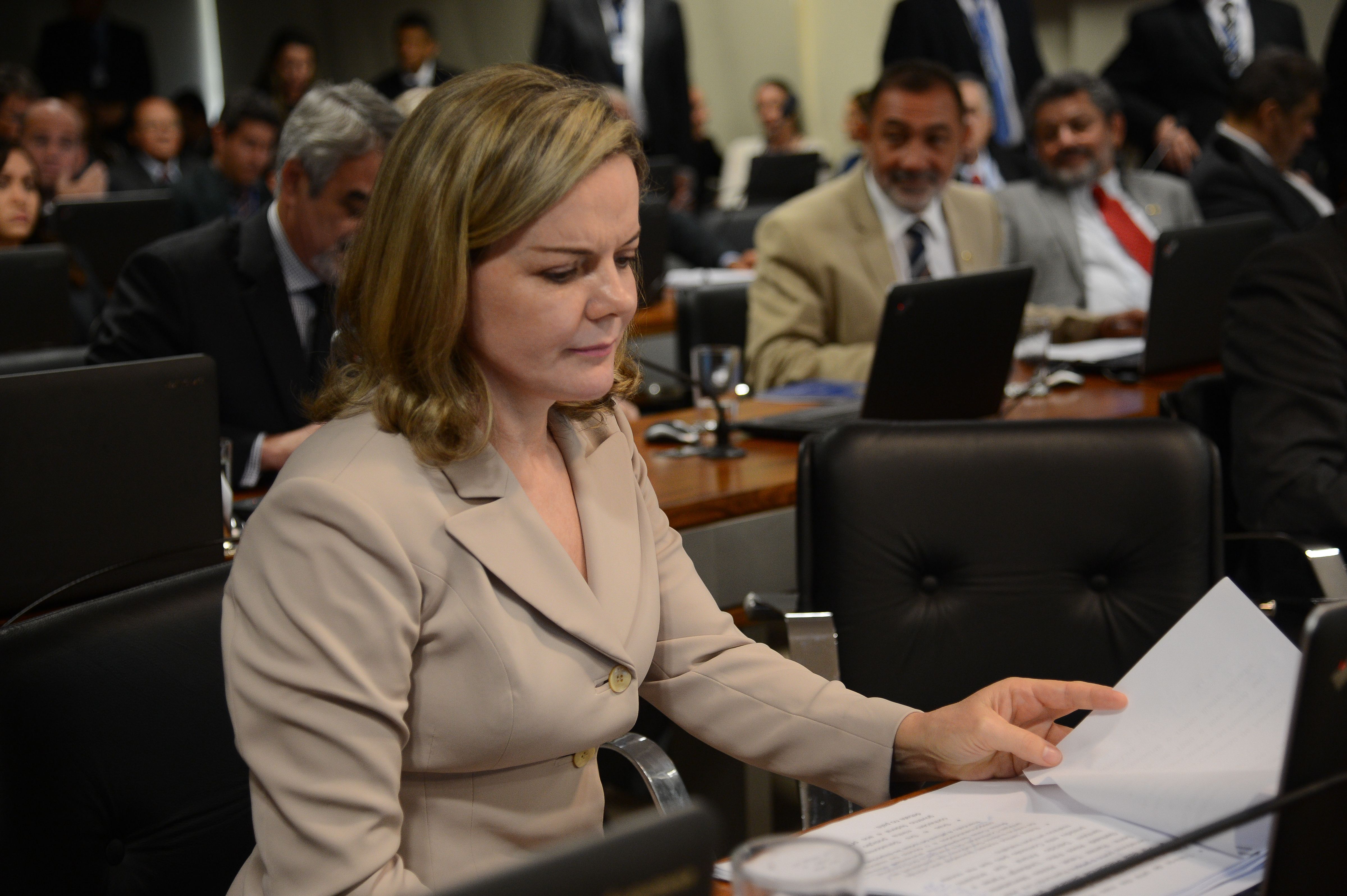 Gleisi: segundo Delcídio, há “provas incontestáveis” de que ela recebia dinheiro da Consist. | Antonio Cruz/Agência Brasil