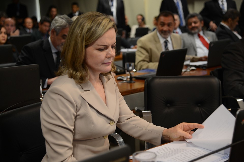 Gleisi: segundo Delcídio, há “provas  incontestáveis” de que ela recebia dinheiro da Consist. | Antonio Cruz/Agência Brasil