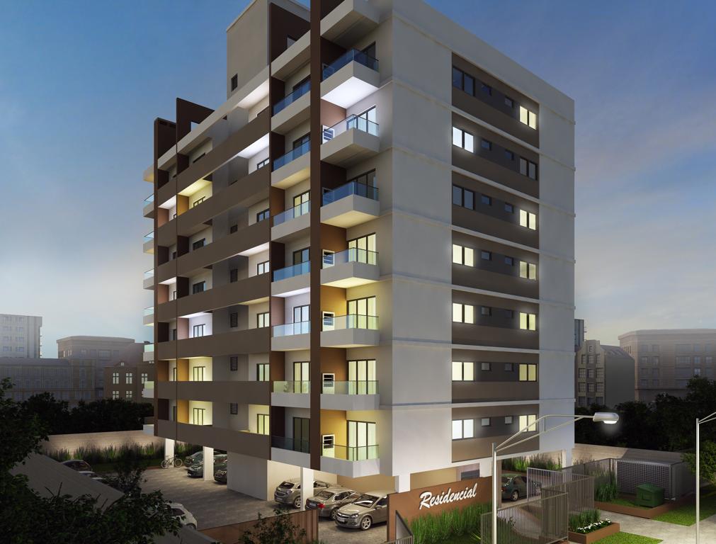 Residencial tem apartamentos compactos e área comum com lavanderia e academia. | Divulgação