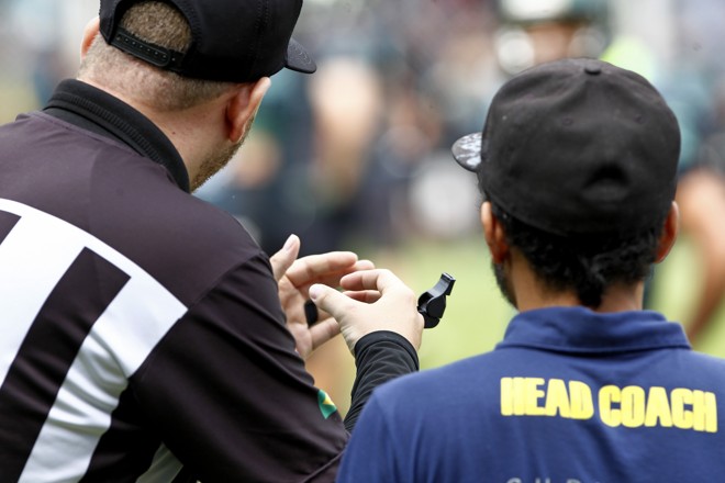 Jogo do Guardians Saints X Coritiba Crocodiles no campo do Imperial Futebol Clube | Antônio More/Gazeta do Povo