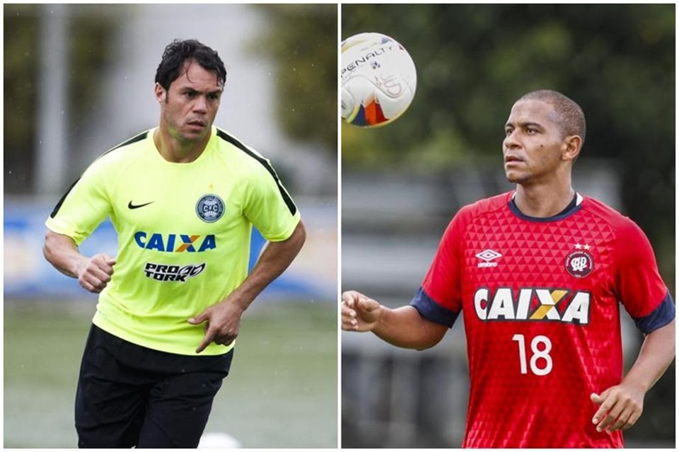 Kléber, do Coxa, e Walter, do Atlético. | Daniel Castellano/Gazeta do Povo