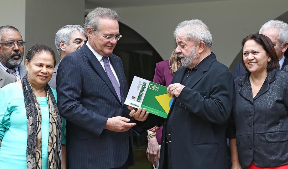 Renan Calheiros recebeu o ex-presidente Lula em Brasília. | Ricardo Stuckert/Instituto Lula