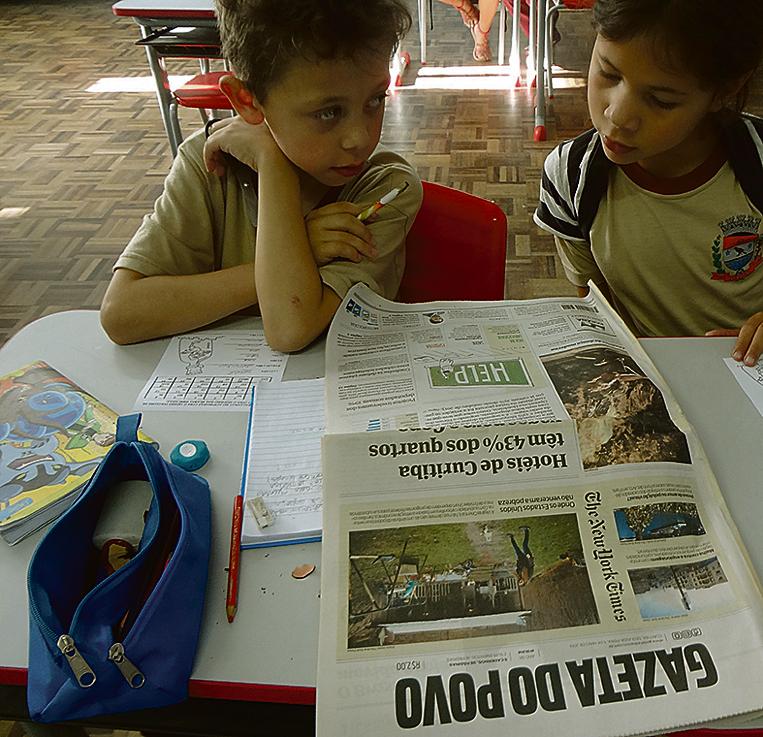 Usaram a Gazeta e outro jornal regional como base para atividades. | Divulgação