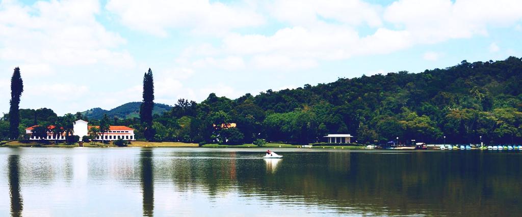 Parque das Águas, em São Lourenço (MG), tem passeios de pedalinho. | Divulgação/Nestlé Parque das Águas