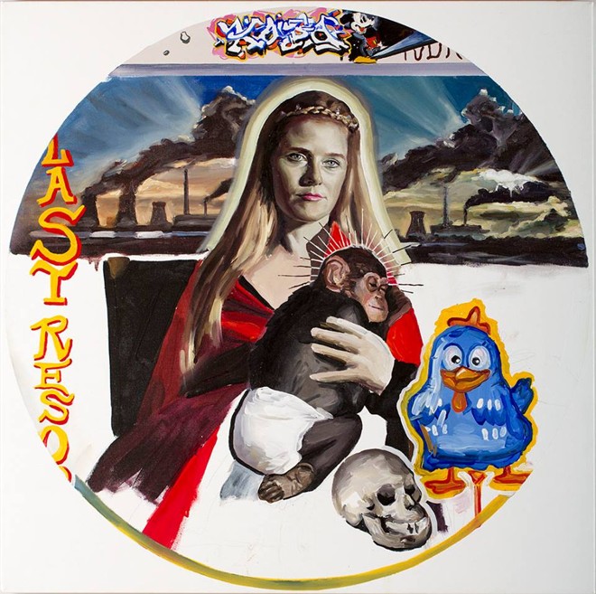 “Last Resort”, 2016, óleo sobre tela, 100x100cm | Felipe Scandelari/Divulgação