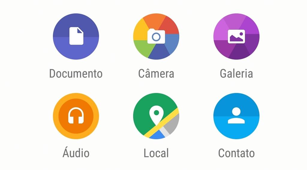 Arquivos podem ser enviados ao se clicar no ícone “Documento”, presente nos anexos | Reprodução