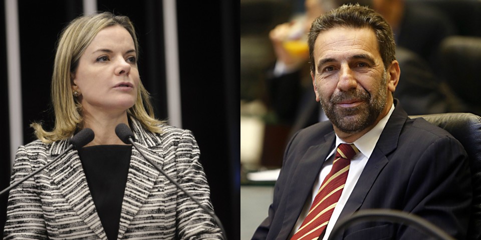 Gleisi Hoffmann e Ênio Verri | Jefferson Rudy/Agência Senado e Albari Rosa/Gazeta do Povo/