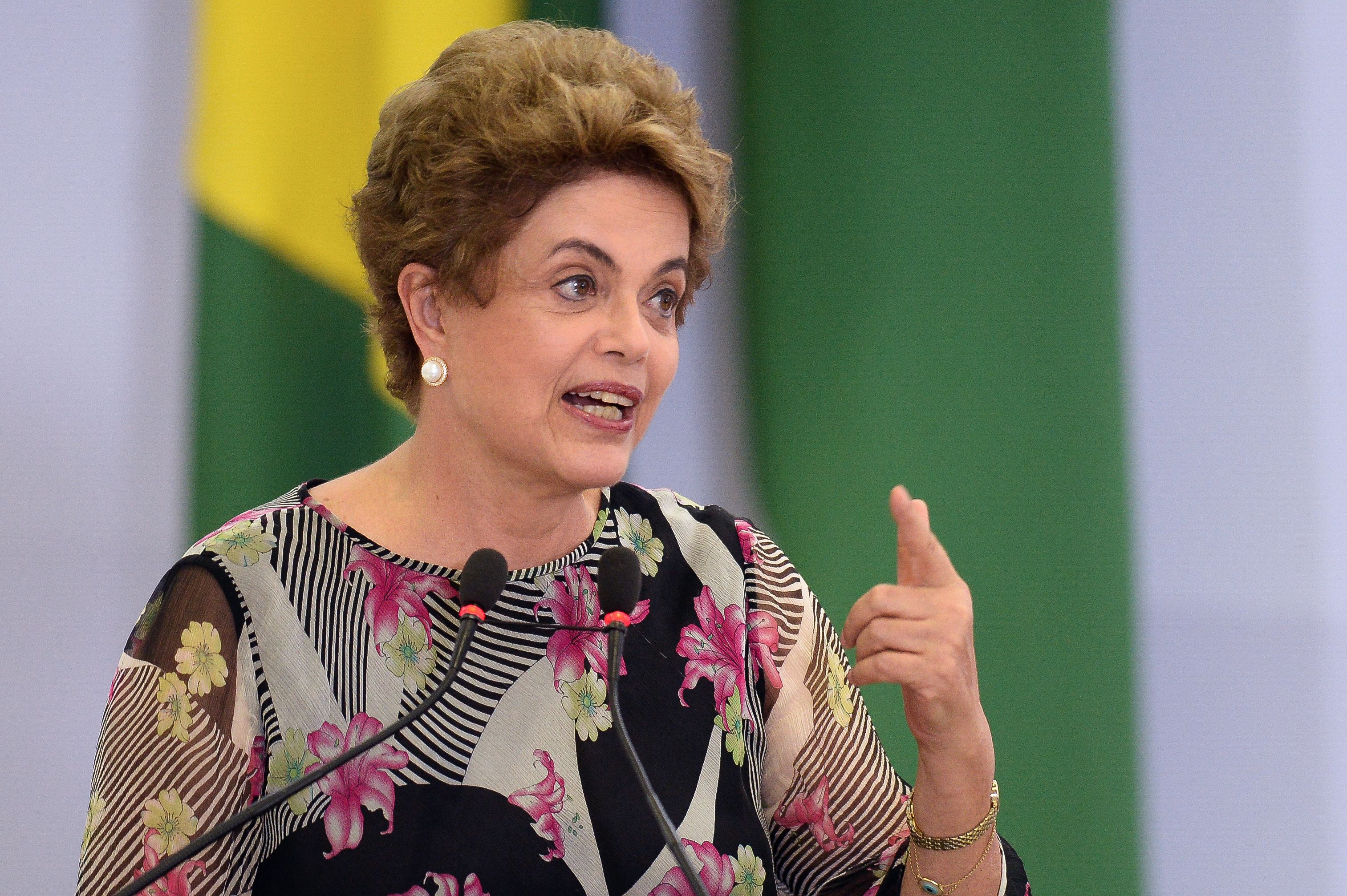 Dilma: discurso do “golpe” tem sido corriqueiro em quase todos os pronunciamentos da presidente. | Andressa Anholete/AFP