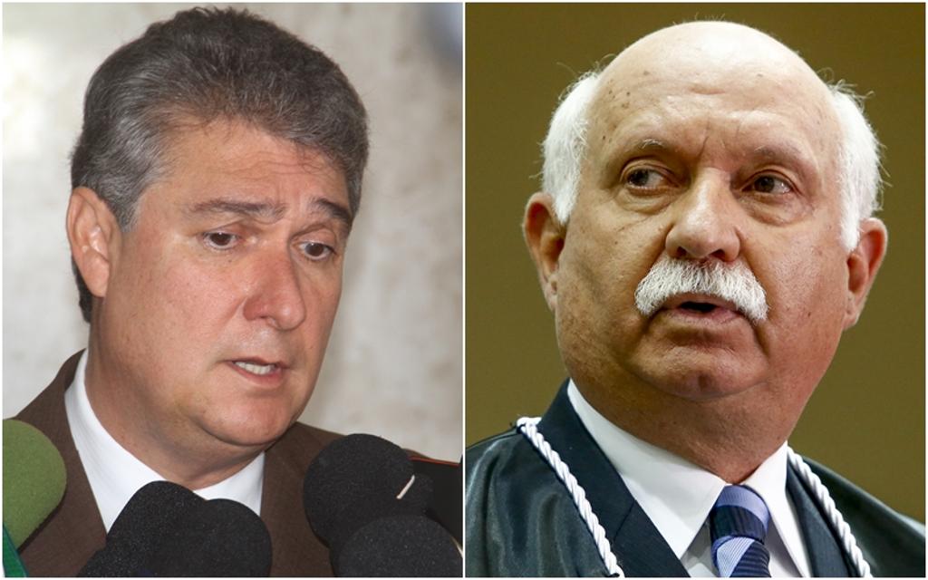 Secretário da Fazenda Mauro Ricardo Costa e presidente do TJ Paulo Roberto Vasconcelos travam duelo. | /