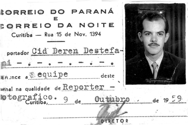 Teve carreira rápida na imprensa. A fama de durão, contudo, reserva lances ingressados - ainda no final dos anos 1950, levou uma pedrada durante a cobertura de uma partida de futebol , em Ponta Grossa. Decidiu que não cobriria mais esportes. | Arquivo/ Cid Destefani/Arquivo/ Cid Destefani