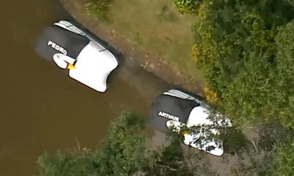 Pedalinhos têm capas com nomes de dois netos do ex-presidente Lula. | Reprodução/Rede Globo