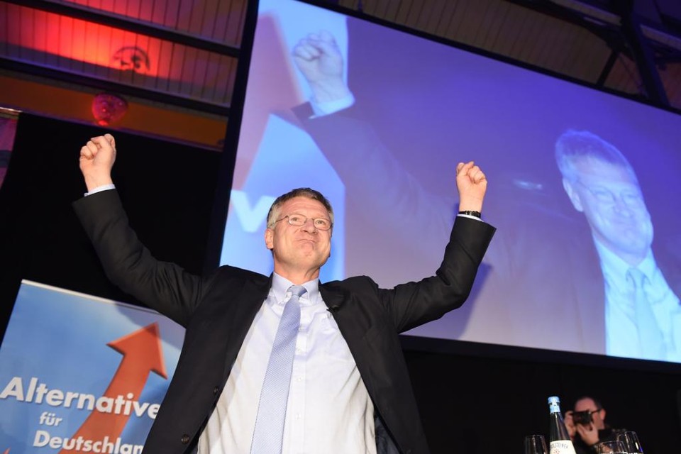 Joerg Meuthen, um dos principais candidatos do partido populista AfD: crescimento da legenda acende o alerta para a CDU e os outros partidos tradicionais | FELIX KASTLE/AFP