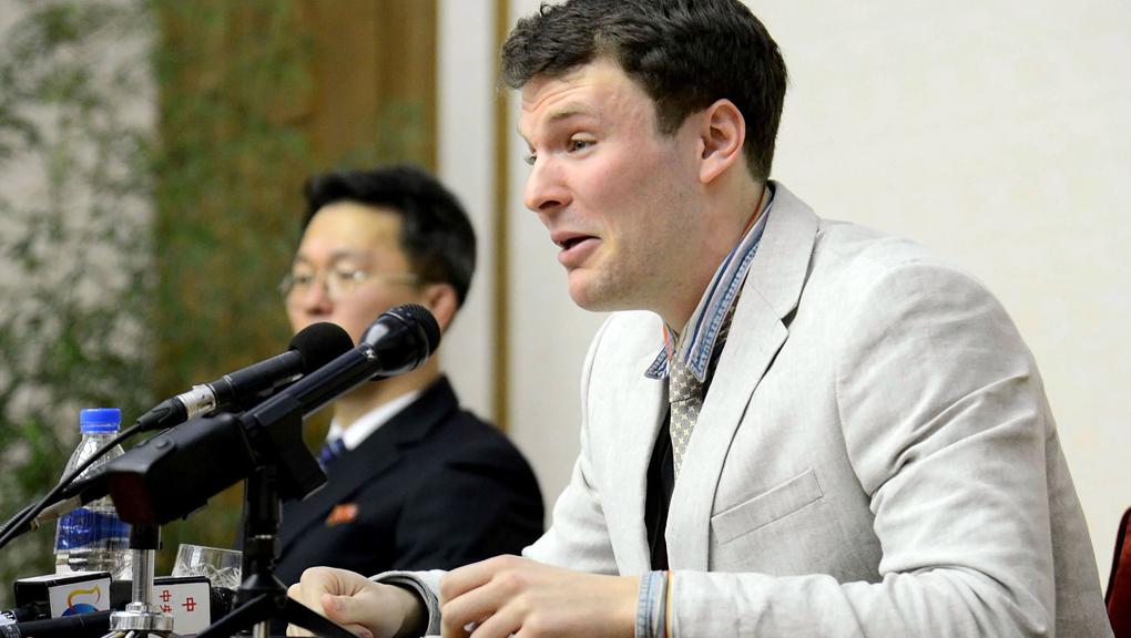 Foto do estudante Otto Frederick Warmbier de 29 de fevereiro | Kcna via Kns
/AFP