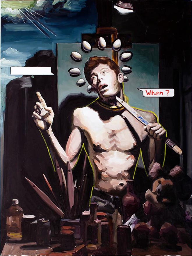 “If Not Now, When?”, 2015, pintura a óleo sobre tela, 165 x 115 cm. | Felipe Scandelari/Divulgação