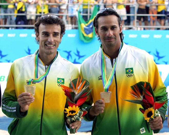 Emanuel e Ricardo com o ouro no Pan-2007, | es/mm/EVARISTO SA