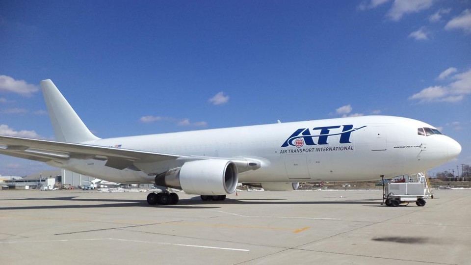 Boeing 767 da Air Transport International, subsidiária da Air Transport Serivces. | Divulgação/Air Transport International