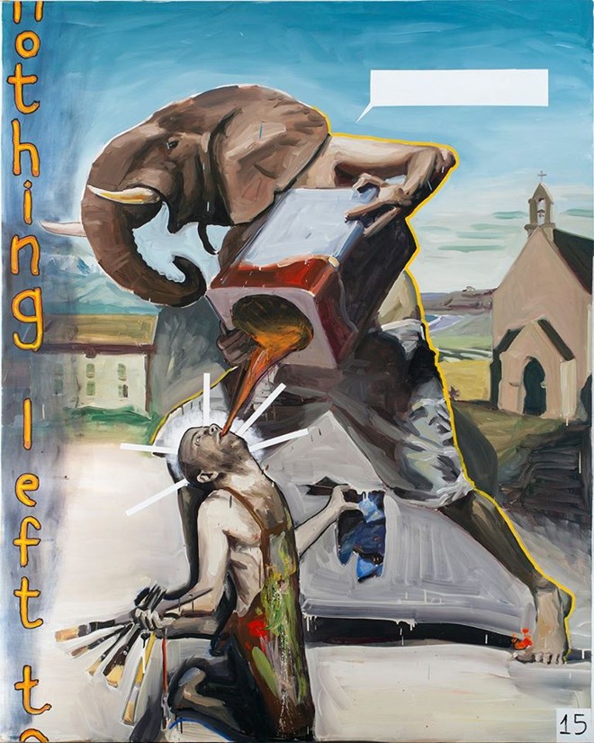 “Nothing Left to Lose”, 2016, Óleo sobre Tela, 260x210cm. | Felipe Scandelari/Divulgação