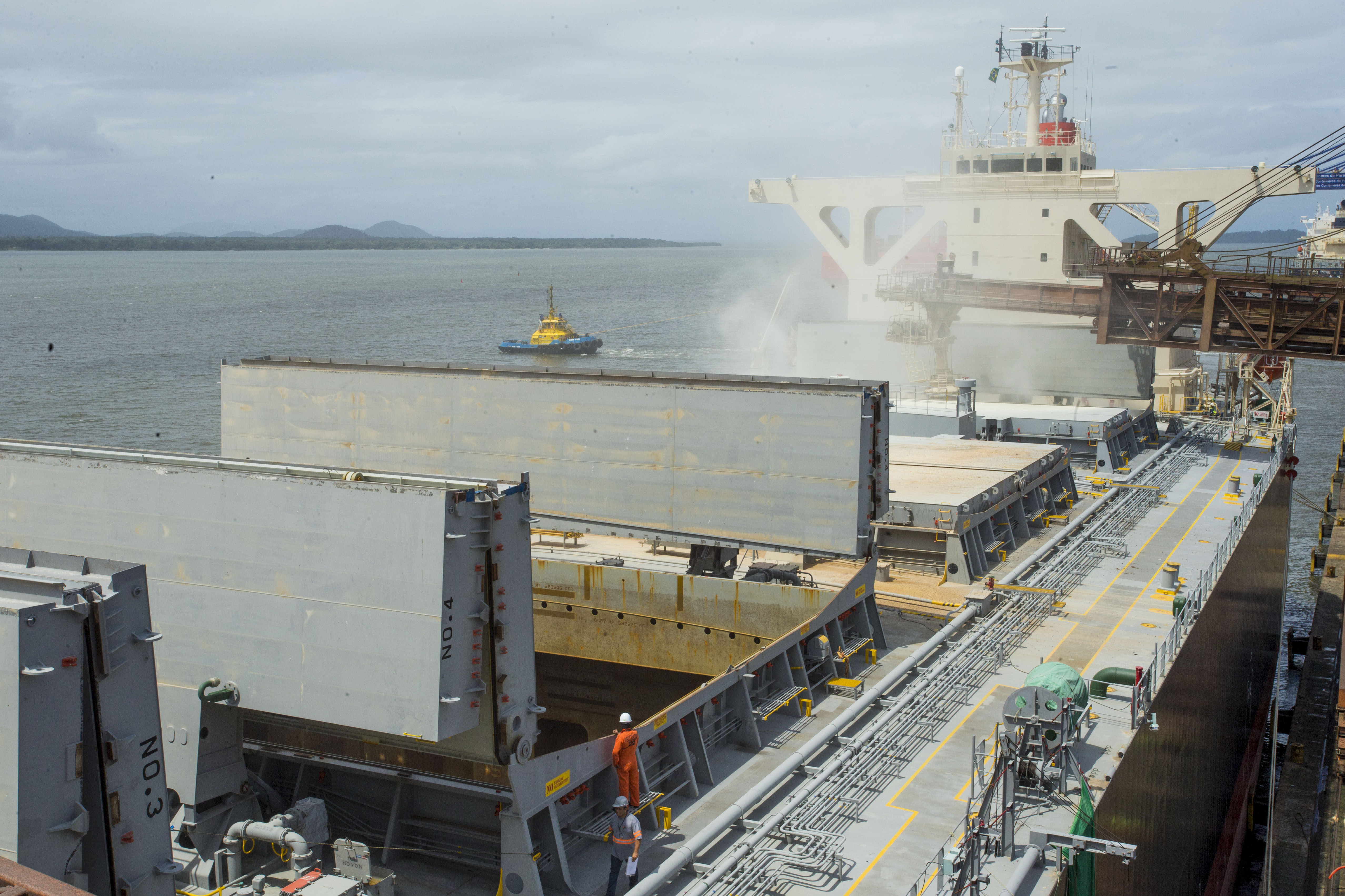 Parte dos produtos que estão sendo exportados por Paranaguá ainda são remanescentes da safra passada, quando o produtor rural segurou o escoamento de parte de sua produção em busca de melhores condições de câmbio | Hugo Harada/Gazeta do Povo