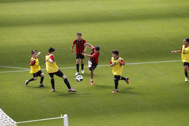 Atividade para criança no aniversário do Atlético. | Jonathan Campos/Gazeta do Povo.