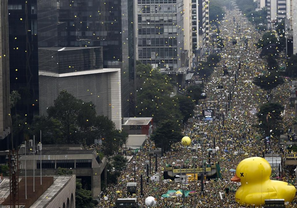 Manifestação na Avenida Paulista, em São Paulo | Miguel Schincariol/AFP