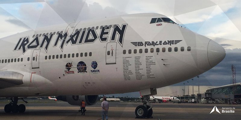 Ed Force One aterrissa no aeroporto de Brasília | Twitter/Aeroporto de Brasília