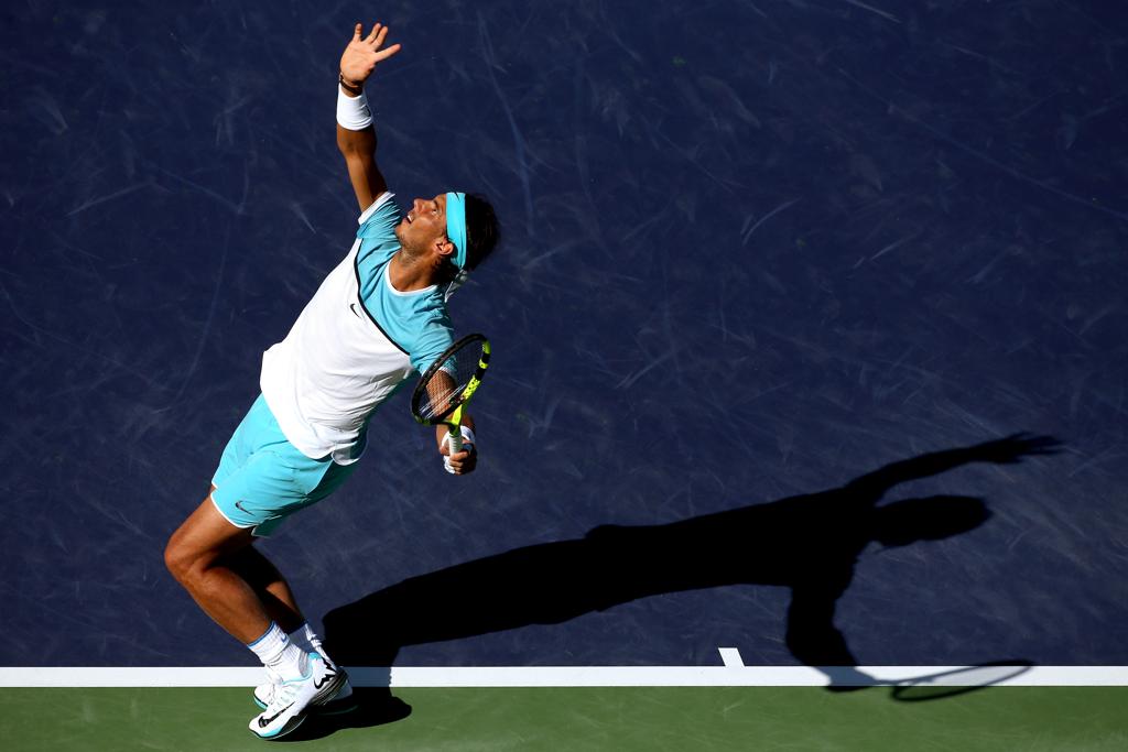 Rafael Nadal bateu Kei Nishikori por 2 a 0 nas quartas de final. | Matthew Stockman/AFP
