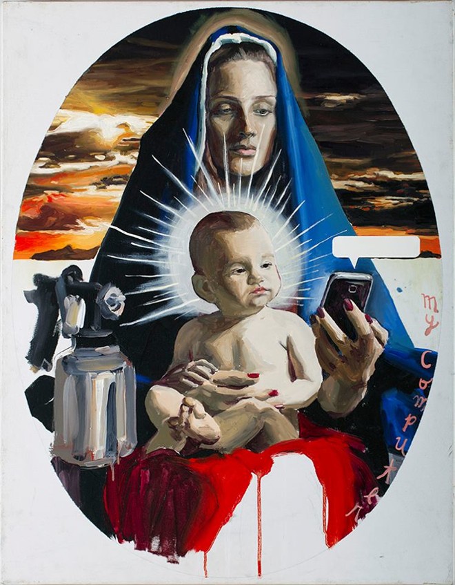 “My Computer”, 2015, pintura a óleo sobre tela, 90 x 70 cm. | Felipe Scandelari/Divulgação