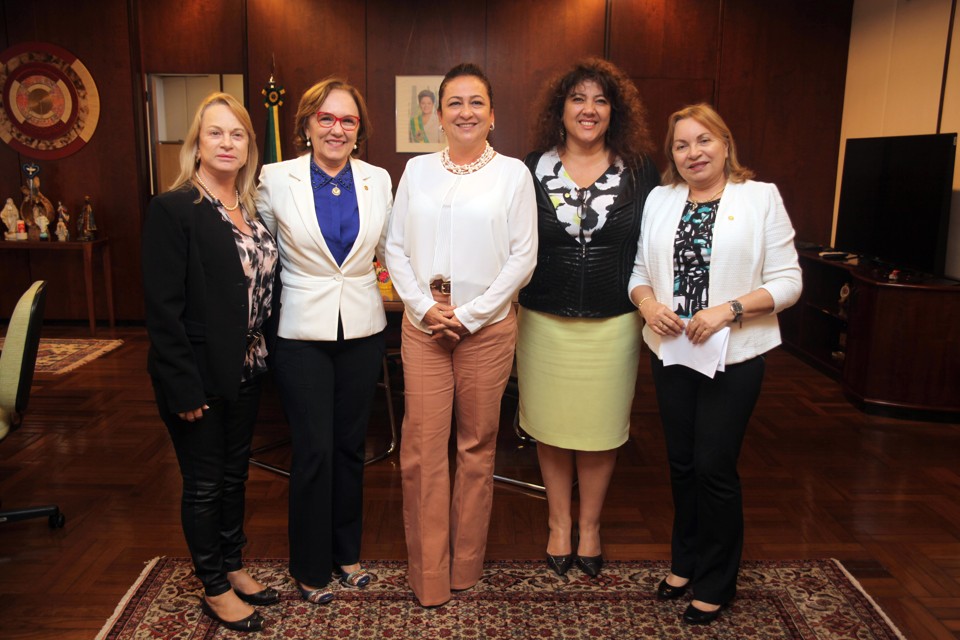 Kátia aparece em uma foto ao lado das deputadas do PR Christiane Yared, Gorete Pereira, Magda Mofatto e Zenaide Maia. | /