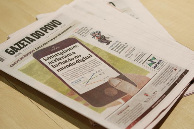 Em dezembro de 2015, a Gazeta do Povo passou a circular em formato berliner e com edição de fim semana. | Alexandre Mazzo/Gazeta do Povo