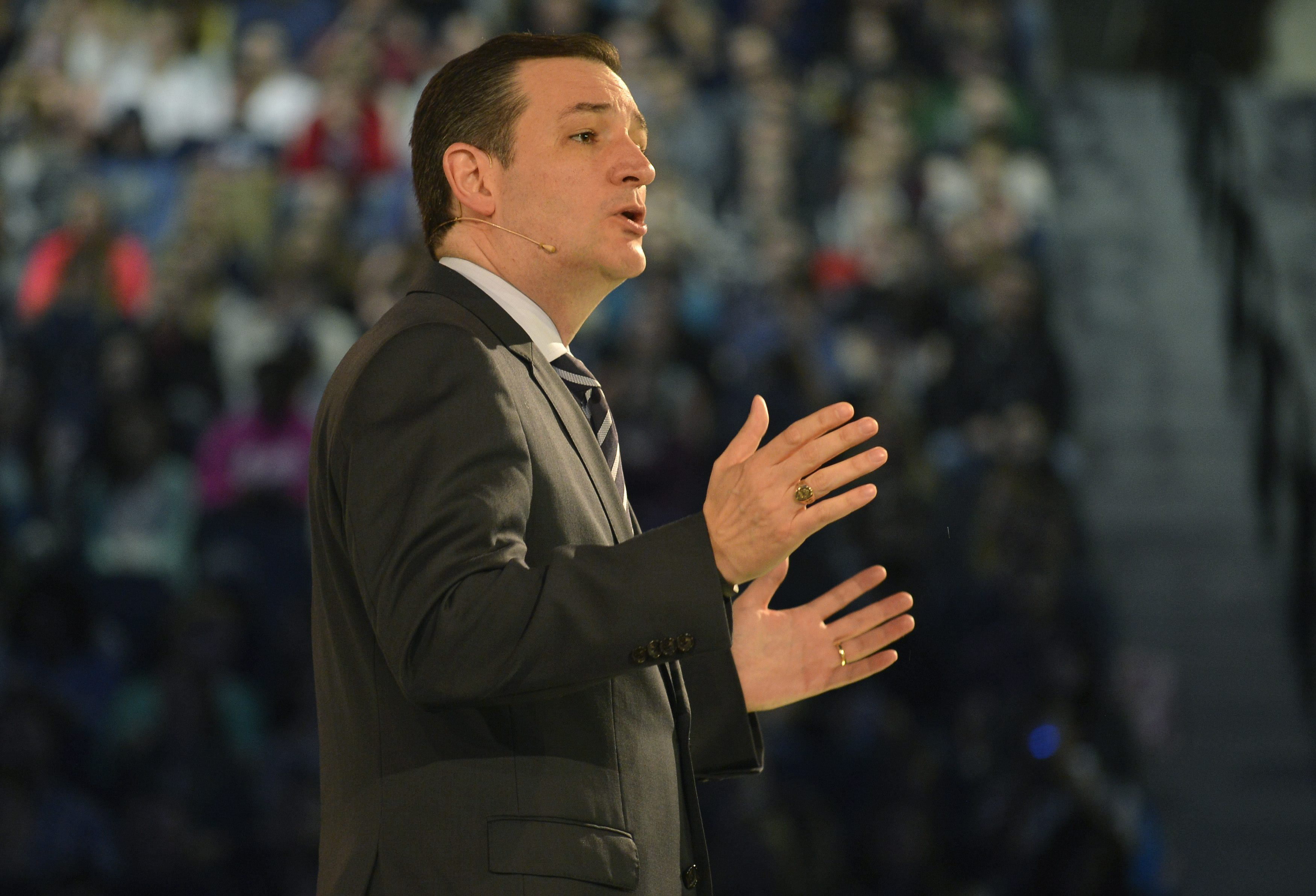 Segundo projeção da rede CNN, o senador Ted Cruz, do Texas, venceu a prévia republicana no Kansas. | MIKE THEILER/EFE