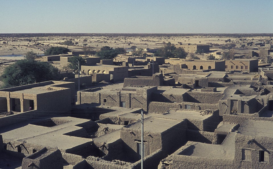 Visão geral de um bairro de Tombuctu, no Mali, em 1974 | H. Grobe/Wikicommons