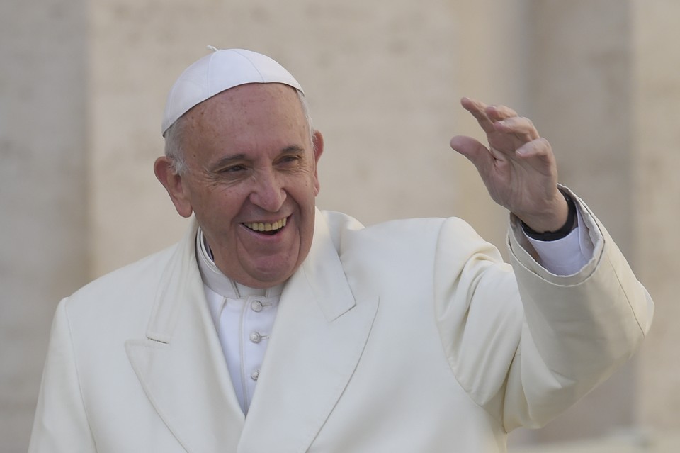 Papa Francisco chega ara a sua audiência jubilar especial na Praça de São Pedro, no Vaticano | ANDREAS SOLARO/AFP
