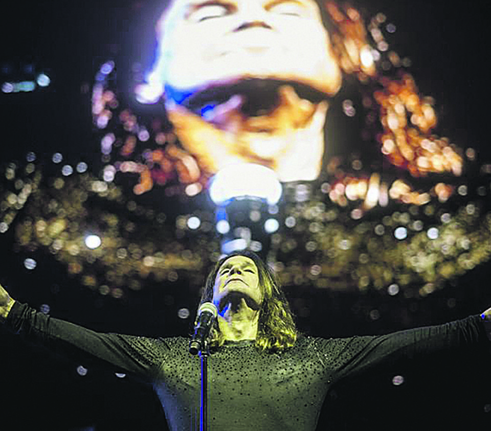 Ozzy Osbourne em Curitiba, em abril 2015, na Pedreira Paulo Leminski. | Marcelo Andrade/Arquivo Gazeta do Povo