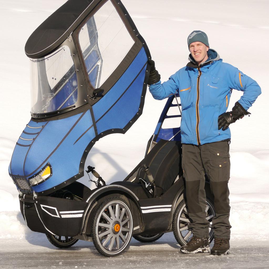 Mikael Kjellman e sua invenção: velocidade controlada e resistente à neve. | Mikael Kjellman/The Washington Post