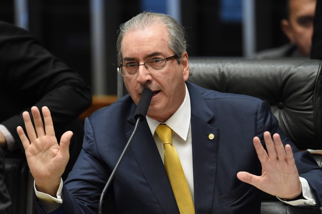 Presidente da Câmara, Eduardo Cunha fala durante o início da sessão deliberativa. | EVARISTO SA/AFP