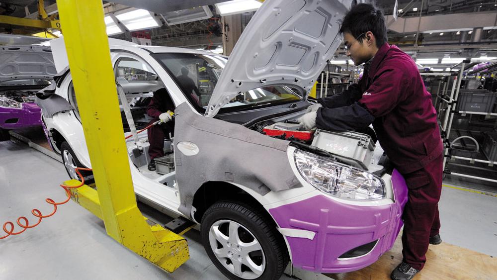 Fábrica de carros na China: ociosidade no maior produtor do mundo cresceu nos últimos anos | goh/dan/AFP
