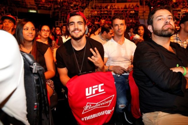 O ator Caio Castro é outro que não perde os eventos do UFC no Brasil. | Felipe Panfili
