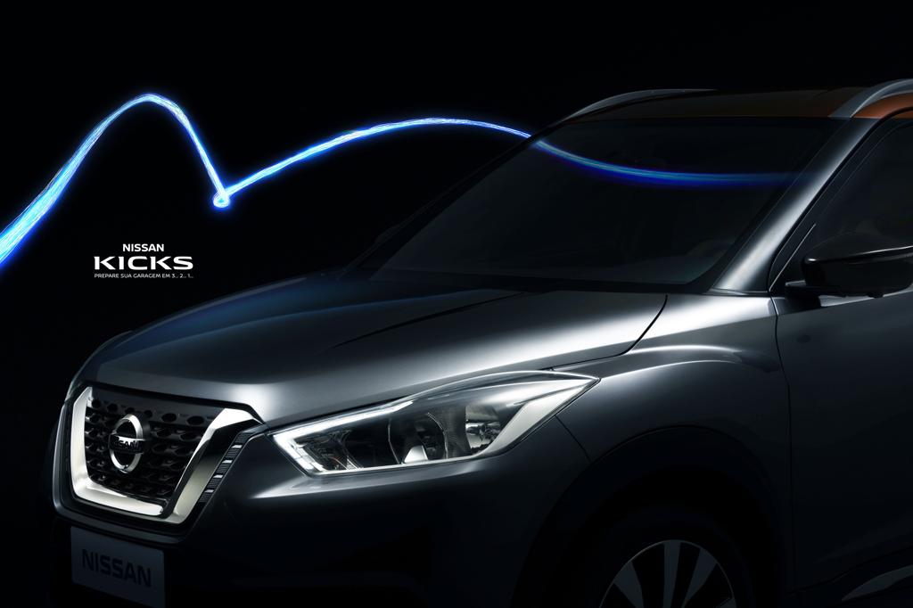 Teaser do Kicks divulgado nesta quarta-feira (20) mostra o novo padrão visual da Nissan. | Nissan/ Divulgação