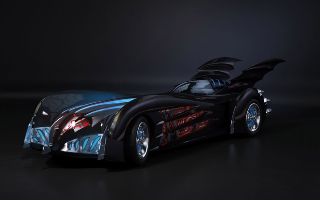 Carro do herói ganha nova roupagem em 1997, em ‘Batman e Robin’. |
