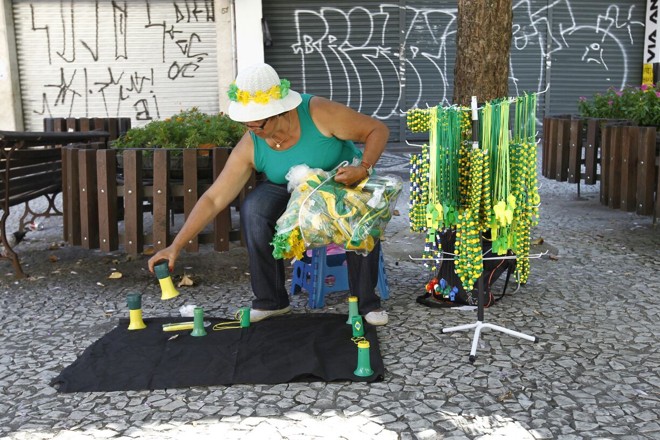 Vendedores foram os primeiros a chegar ao centro da cidade. | Jonathan Campos