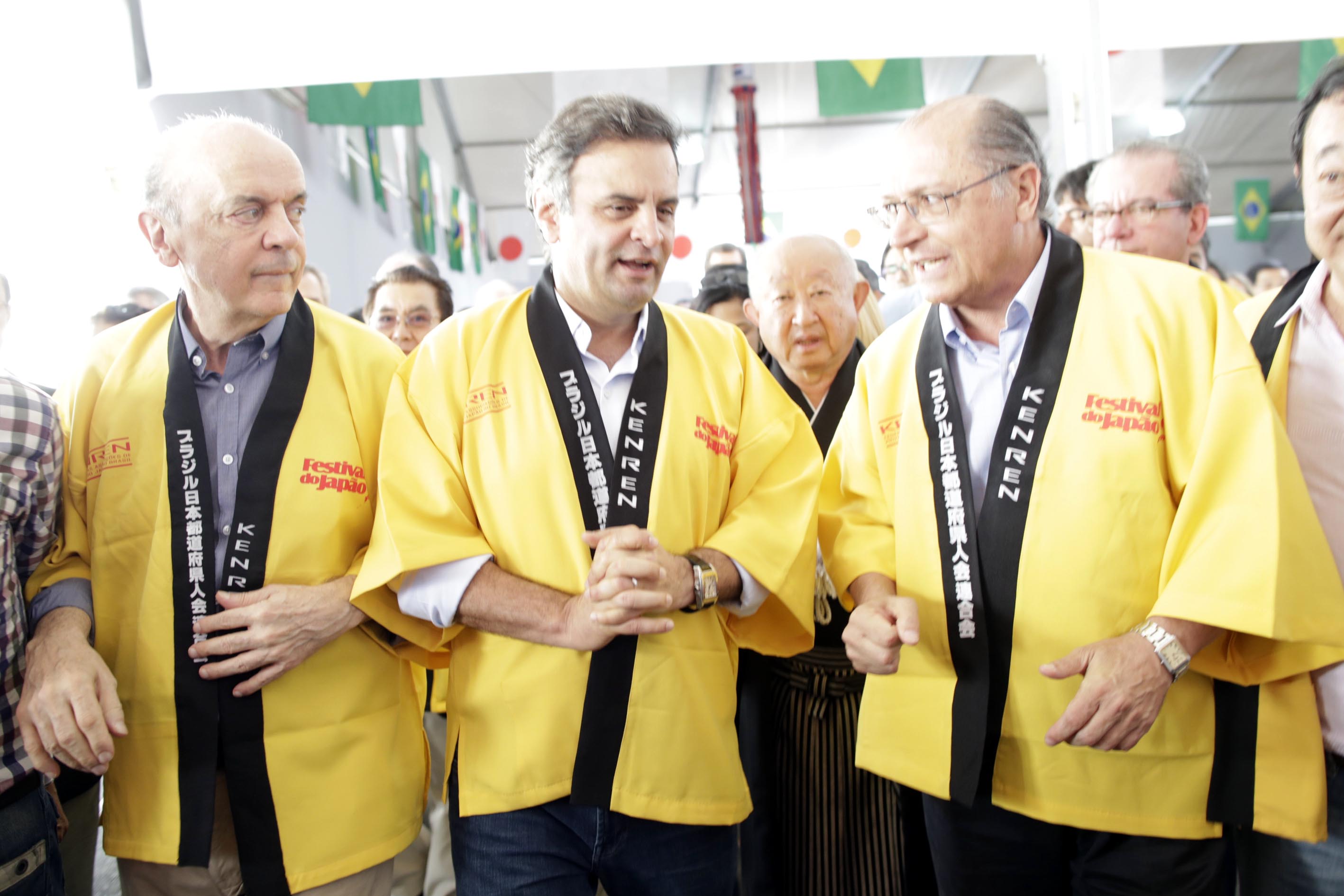 José Serra, Aécio Neves e Geraldo Alckmin: PSDB deve apoiar governo Temer, mas não há consenso sobre assumir cargos na administração | IGO ESTRELA/PSDB