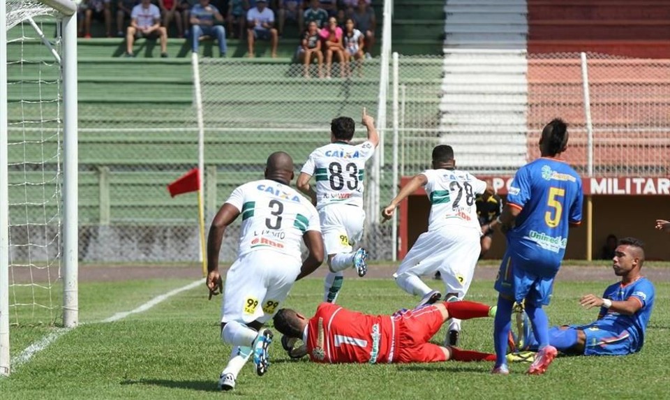 Jogadores do Coxa comemoram gol de Kléber.Foto: Divulgação/Coritiba | Divulgação/Coritiba