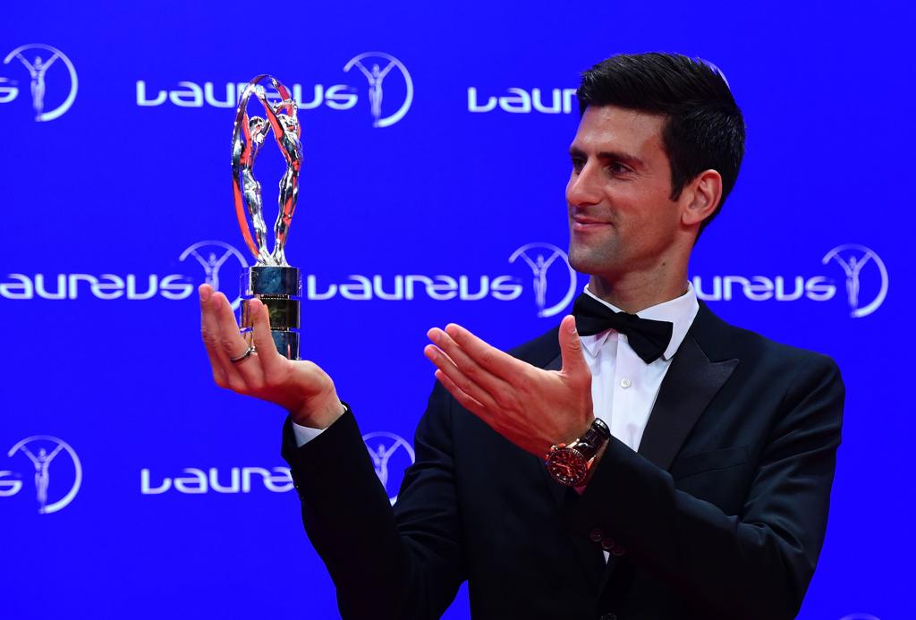 Djokovic venceu o Prêmio Laureus pela terceira vez. | TOBIAS SCHWARZ/AFP