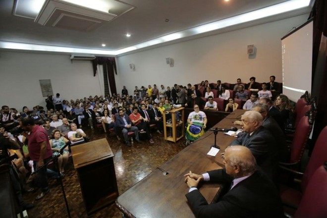 Ato em apoio ao juiz Sergio Moro na Universidade Federal do Paraná. | Pedro SerapioGazeta do Povo