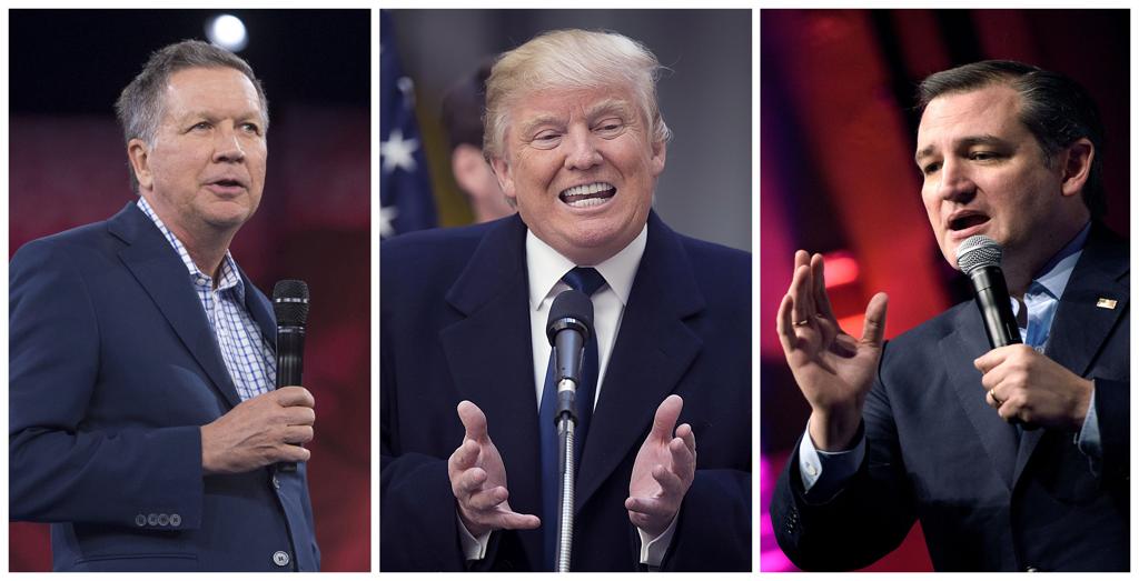 John Kasich , Donald Trumpe e Ted Cruz: republicanos partem para o tudo ou nada | Dsk
AFP
