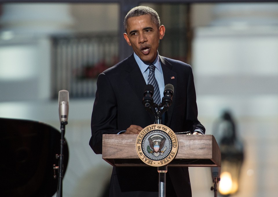 Presidente dos Estados Unidos, Barack Obama brincou com príncipe inglês nas mídias sociais. | Nicholas Kamm/AFP